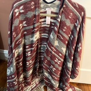 Xhiliration fringe kimono